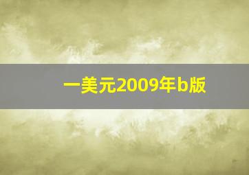 一美元2009年b版