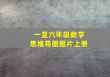 一至六年级数学思维导图图片上册