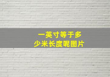 一英寸等于多少米长度呢图片