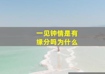 一见钟情是有缘分吗为什么