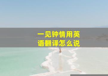 一见钟情用英语翻译怎么说