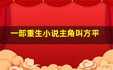 一部重生小说主角叫方平