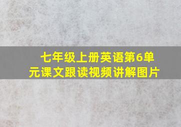 七年级上册英语第6单元课文跟读视频讲解图片