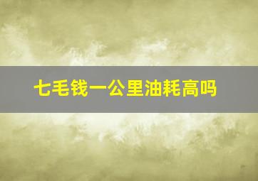 七毛钱一公里油耗高吗