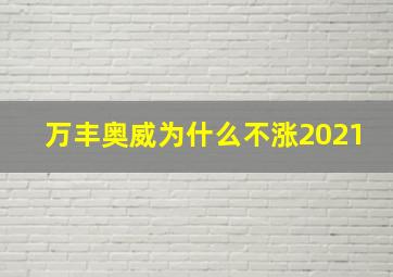 万丰奥威为什么不涨2021