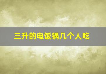 三升的电饭锅几个人吃