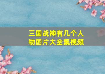 三国战神有几个人物图片大全集视频