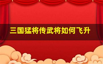 三国猛将传武将如何飞升