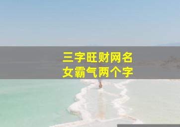 三字旺财网名女霸气两个字