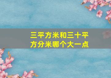 三平方米和三十平方分米哪个大一点