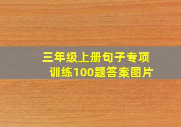 三年级上册句子专项训练100题答案图片