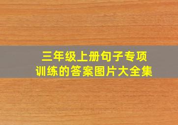 三年级上册句子专项训练的答案图片大全集