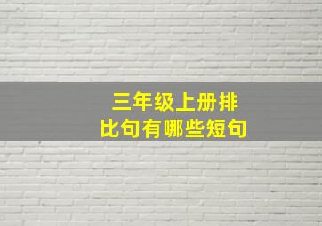 三年级上册排比句有哪些短句