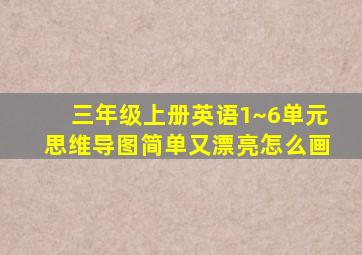 三年级上册英语1~6单元思维导图简单又漂亮怎么画