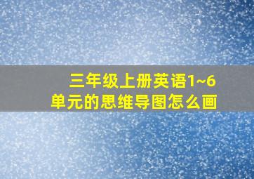 三年级上册英语1~6单元的思维导图怎么画