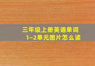 三年级上册英语单词1~2单元图片怎么读