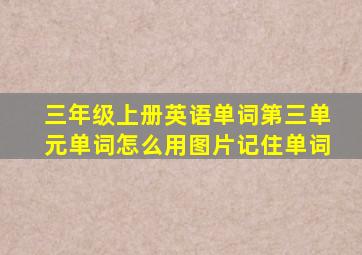 三年级上册英语单词第三单元单词怎么用图片记住单词