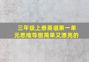 三年级上册英语第一单元思维导图简单又漂亮的