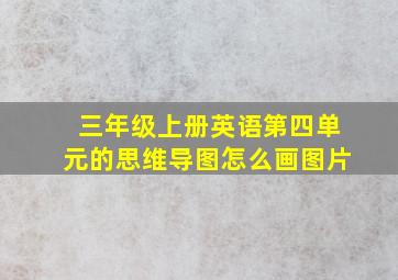 三年级上册英语第四单元的思维导图怎么画图片