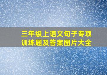 三年级上语文句子专项训练题及答案图片大全