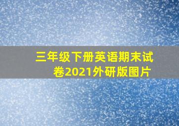 三年级下册英语期末试卷2021外研版图片