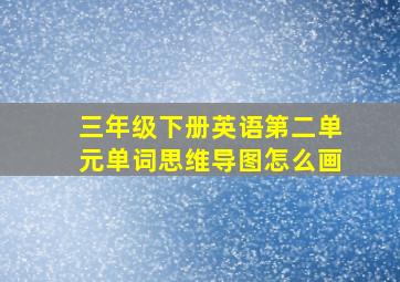 三年级下册英语第二单元单词思维导图怎么画