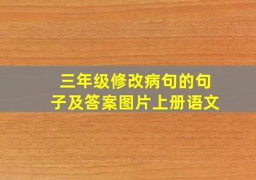 三年级修改病句的句子及答案图片上册语文