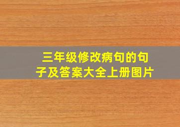 三年级修改病句的句子及答案大全上册图片