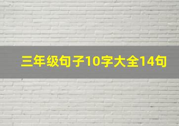 三年级句子10字大全14句