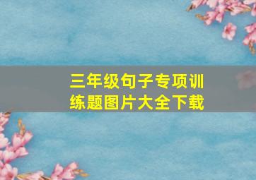 三年级句子专项训练题图片大全下载