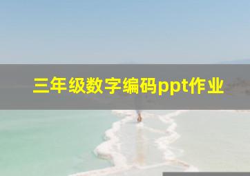 三年级数字编码ppt作业