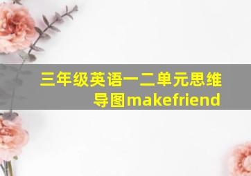 三年级英语一二单元思维导图makefriend