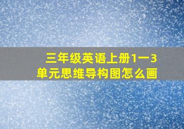 三年级英语上册1一3单元思维导构图怎么画