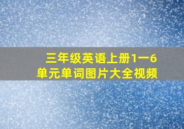 三年级英语上册1一6单元单词图片大全视频