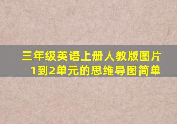 三年级英语上册人教版图片1到2单元的思维导图简单