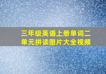 三年级英语上册单词二单元拼读图片大全视频