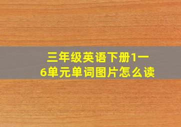 三年级英语下册1一6单元单词图片怎么读