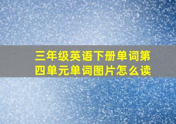 三年级英语下册单词第四单元单词图片怎么读