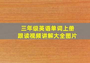 三年级英语单词上册跟读视频讲解大全图片