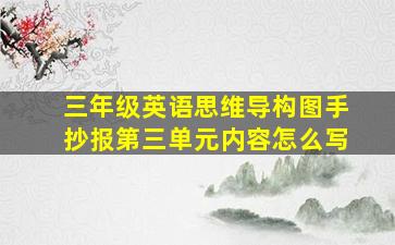 三年级英语思维导构图手抄报第三单元内容怎么写