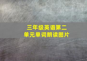 三年级英语第二单元单词朗读图片