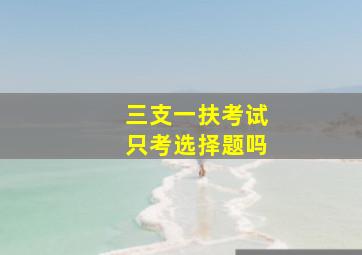 三支一扶考试只考选择题吗