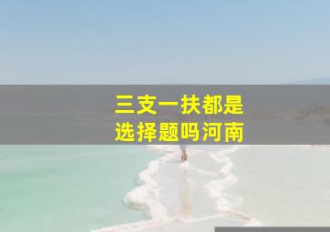 三支一扶都是选择题吗河南