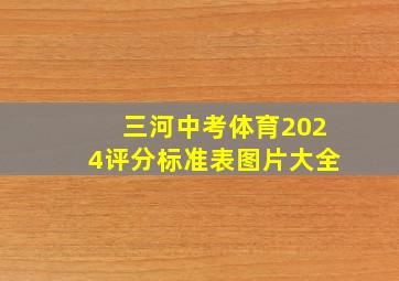 三河中考体育2024评分标准表图片大全