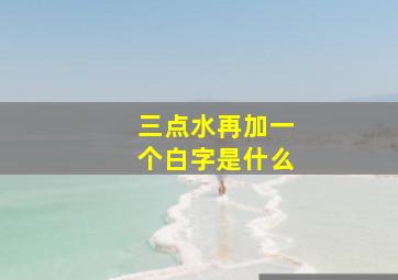 三点水再加一个白字是什么