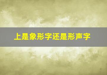 上是象形字还是形声字