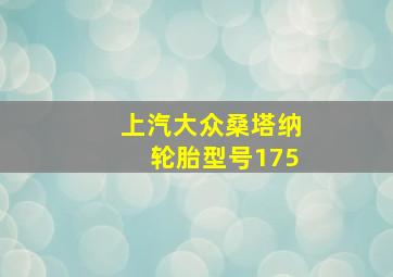 上汽大众桑塔纳轮胎型号175