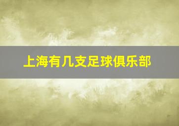 上海有几支足球俱乐部