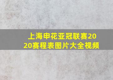 上海申花亚冠联赛2020赛程表图片大全视频