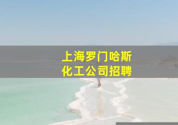 上海罗门哈斯化工公司招聘